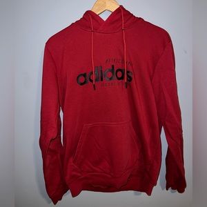 Red Adidas Hoodie size Medium